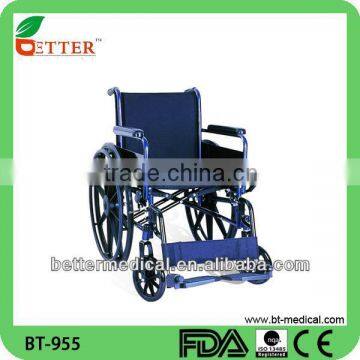 medical use/ hospital use folding steel wheelchair