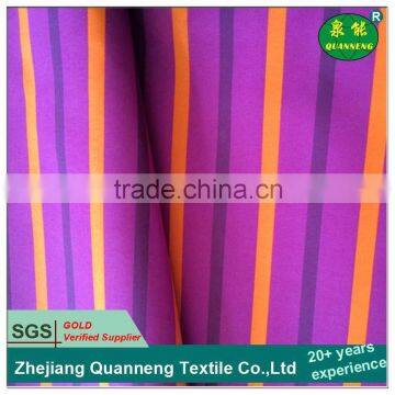 100 polyester color stripe fabric for bed sheet