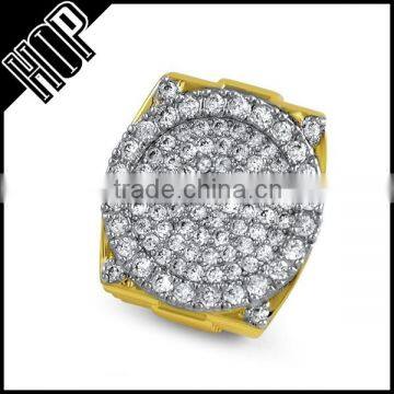 Fashion Gold Iced Out Mens Ring For Hip Hop