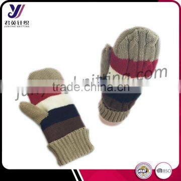 New fashion winter full finger girls knitted gloves cheap knit gloves factory wholesale sales (accept the design draft)