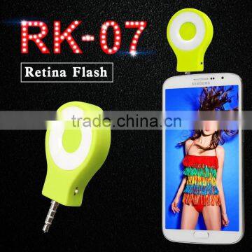 New Fashion LED Selfie Flash Light for iphone6S flash Night using Selfie Enhancing Flash Light Support iOS Android Smart phones