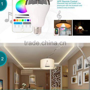 Led Light Bulb 2 IN 1 Portable Wireless Music Smart Colorful Music Audio Speaker Light Bulb photo-2
