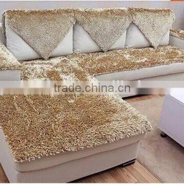 Chenille Material Chair Cover , Sofa Cover- Wine Red Color photo-3