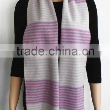 Soft Color Stripe Wool Scarf With Fringe photo-4
