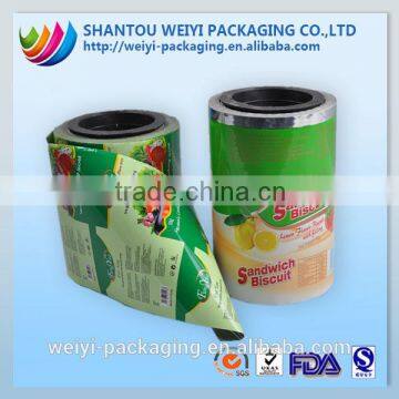 lamianted flexible aluminium foil plastic food packing film for sale