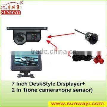 High quality 7inch rearview mirror parking sensor with hidden camera