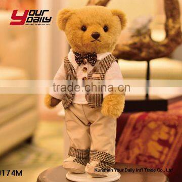Customized Plush Teddy Bear Couple Stuffed Toy Suit Bear photo-2