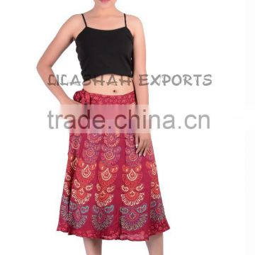 2158 Rayon Mandala Med. Printed Jaipur Skirt Rayon Block Printed Skirt Garments ladies fashion skirts woman skirt suit