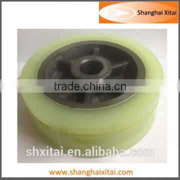 polyurethane rubber wheel 1 -2 ton heavy duty pu caster wheel