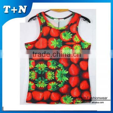 OEM whole sublimation printing fitness mens gym stringer vest