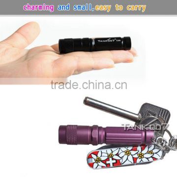 Waterproof mini led flashlight TANK007 E09,I1579 plastic led animal torch keychain