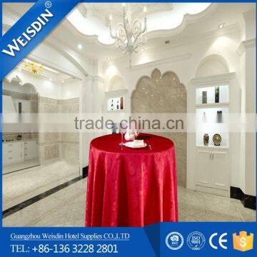 New design solid fancy jacquard wedding table cloth for wedding or party made in Guangzhou