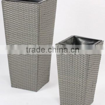 2pcs/set Wicker Square Planter Garden Flower Pot