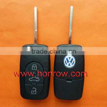 High Quality VW 3 button remote key shell without panic (1616 battery Small battery),VW remote key blank,VW key case