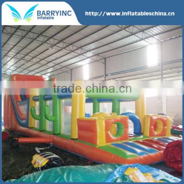 Customized direct factory price wipeout inflatable obstacle course