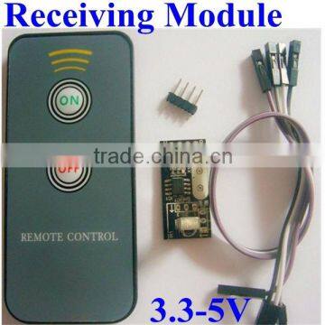 RF Transmitter and Receiver Module switching signal output with remote controller (2 buttons on and off ) 3.3v-5v