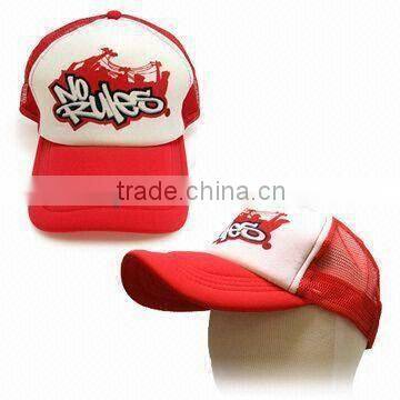 red ladies mesh baseball caps