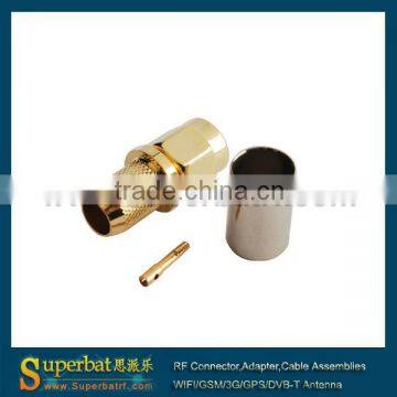 RP-SMA Crimp Plug connector for RG6 male plug sma connector