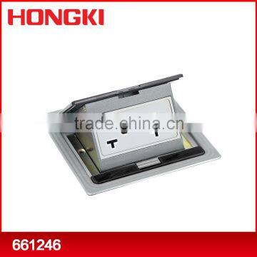 UK Style Stainless Steel Pop up Floor Mounted Waterproof Electrical Floor Socket Box photo-2