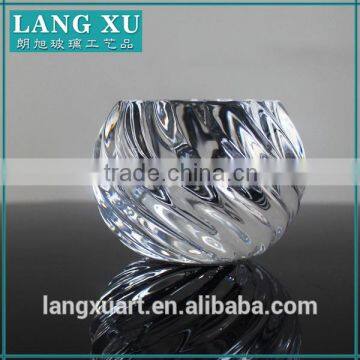 LXHY-Z262 round rotary crystal wholesale glass votive candle holders