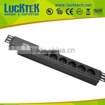 19inch 1.0U 7ways Schuko PDU socket with Timer