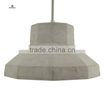 E27 Diamond Concrete Hanging Lamp,DIY Concrete Shade with Fabric Cable