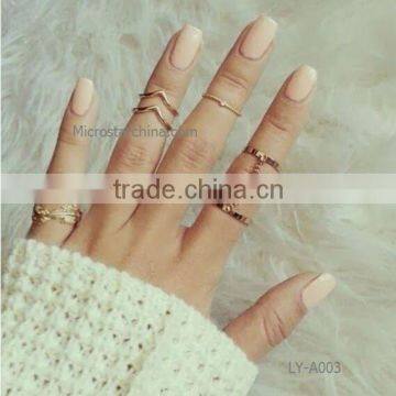 Girls High Quality in Stock Alloy 5PCS/set Cheap Bohemian Rings photo-2