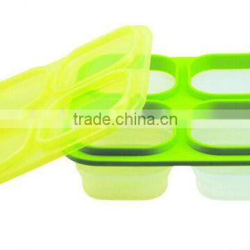 non stick collapsible silicone lunch container / silicone food container