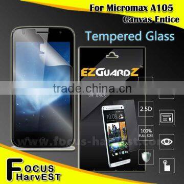 Anti-scratch waterproof explosion-proof premium superhard h9 tempered glass film screen protector For micromax A105