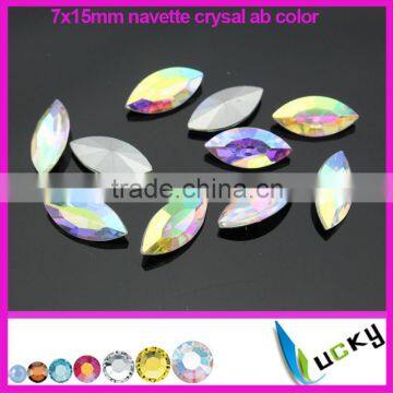 Wholesale Bling Navette crystal stone for rhinestones jewelry making supplies