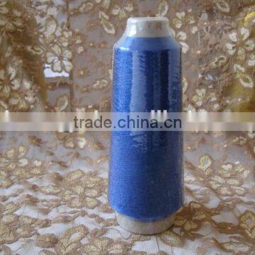 Embroidery metallic yarn sapphire color