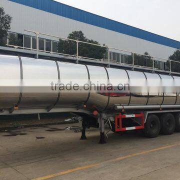 High Performance 40cbm Stainless Steel Edible Oil Tanker Semi Trailer photo-3