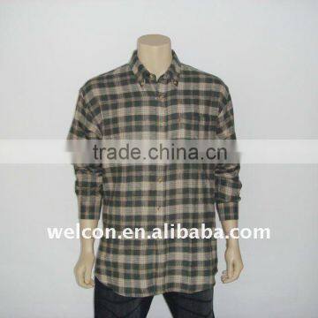 China factory processing ODM OEM 100% cotton casual long sleeve popular check men shirt