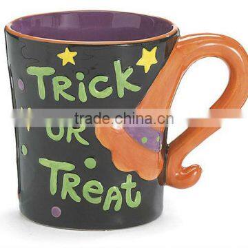 custom made trick or treat ceramic halloween mug