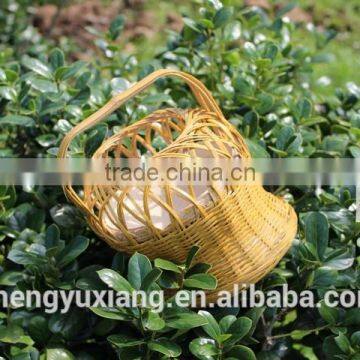 Handwoven bamboo decorative basket for planting