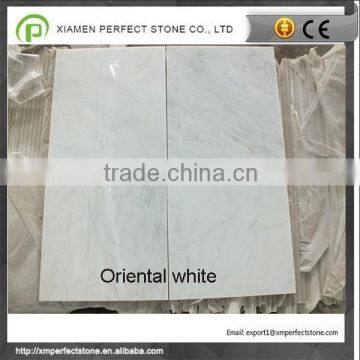 Oriental white natural marble flooring tiles