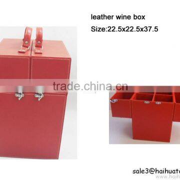 Advanced Leather/Pu wine box Red Deluxe style