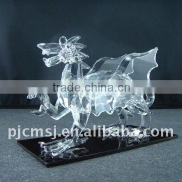 Lifelike Crystal Dragon Figurine