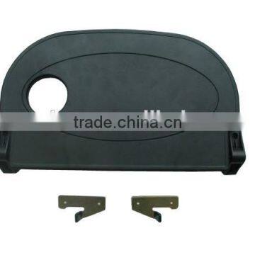 Seat back foldable food tray, tray table for bus van car