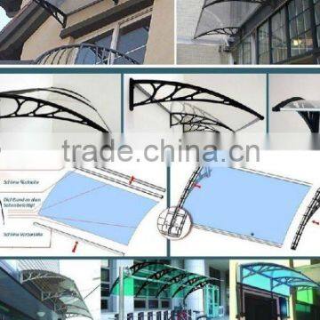 Polycarbonate/pc awning/canopy for outdoor decoration