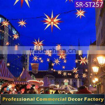 Customize commercial cross street LED blasting star decoration