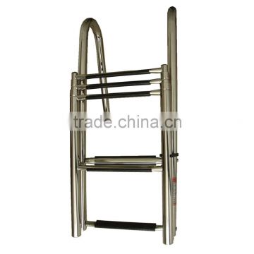 Stainless Steel 6 Step Dock Telescoping Ladder with Handrails