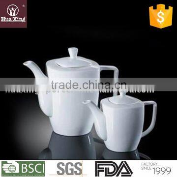 H7646 made in china oem logo glossy glaze white porcelain coffee pot