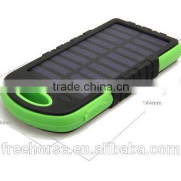 OEM factory China 8000 mah mobile solar charger solar mobile phone charger with led light