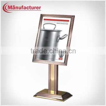 Heavy Base Stand Bronze Embossing Sign Stand/ Attractive Design Advert Sign Stand