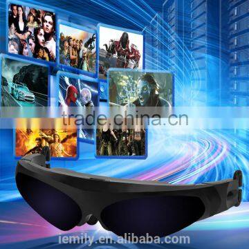 98" 1080P 3D Video Glasses with android 5.1, wifi and bluetooth 3D HD glasses, 4gb flash/ Max 32gb TF card