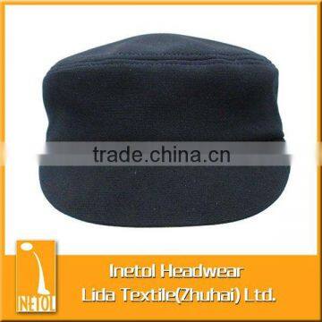 black simple plain army cap