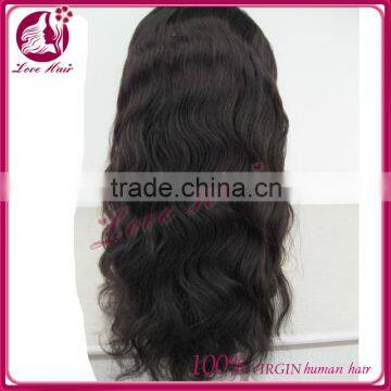 Factory price body wave human hair wig, Peruvian Lace wig, 100% human hair full lace wig