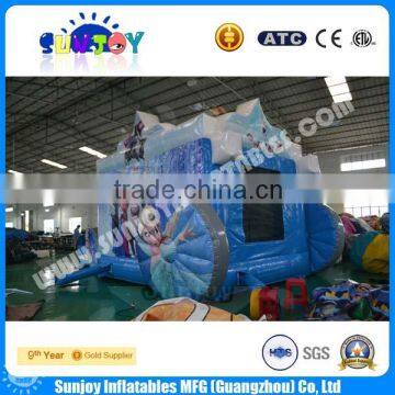 2016 Sunjoy supply enjoy natural happy hot sale inflatable castle bouncer frozen