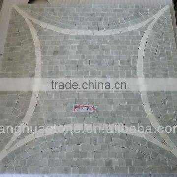 Coin grey marble mosaic tile